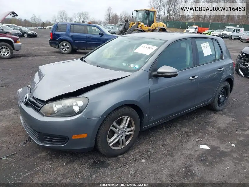 2010 Volkswagen Golf 4-Door W/Pzev (A6) VIN: WVWDB9AJ0AW216453 Lot: 42032851