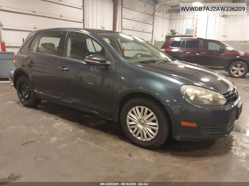 2010 Volkswagen Golf 4-Door VIN: WVWDB7AJ2AW336209 Lot: 42522280
