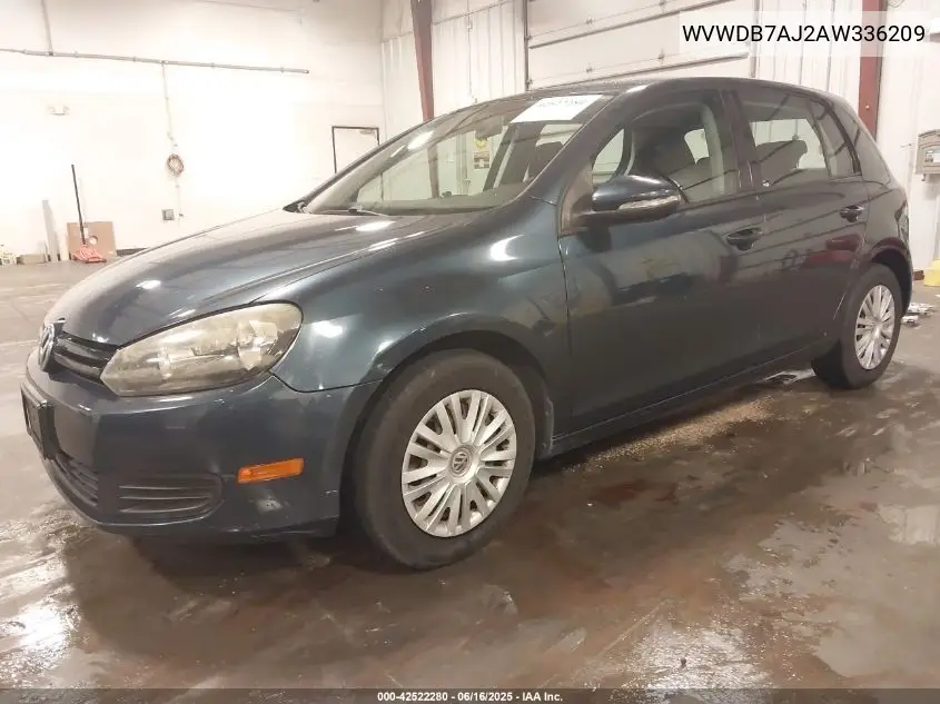 2010 Volkswagen Golf 4-Door VIN: WVWDB7AJ2AW336209 Lot: 42522280