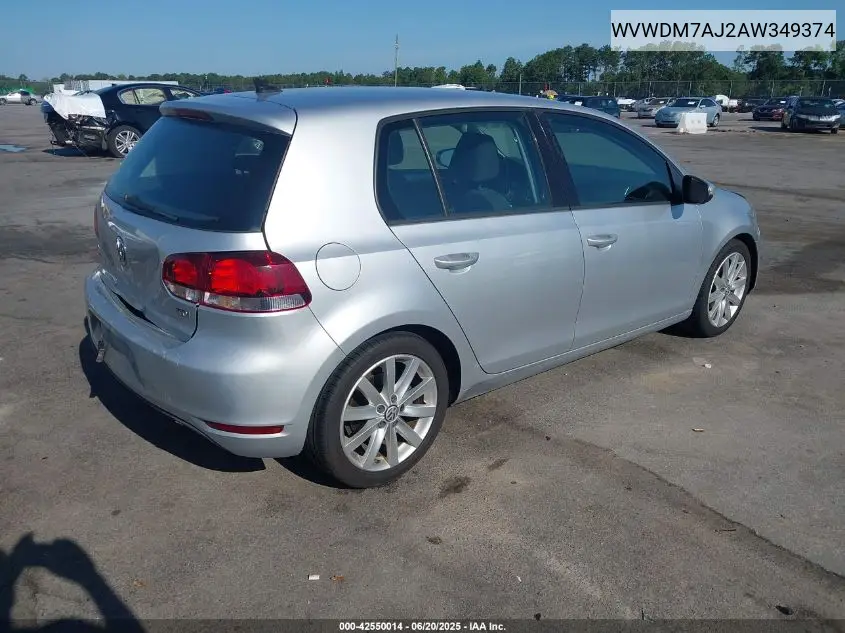 2010 Volkswagen Golf Tdi VIN: WVWDM7AJ2AW349374 Lot: 42550014