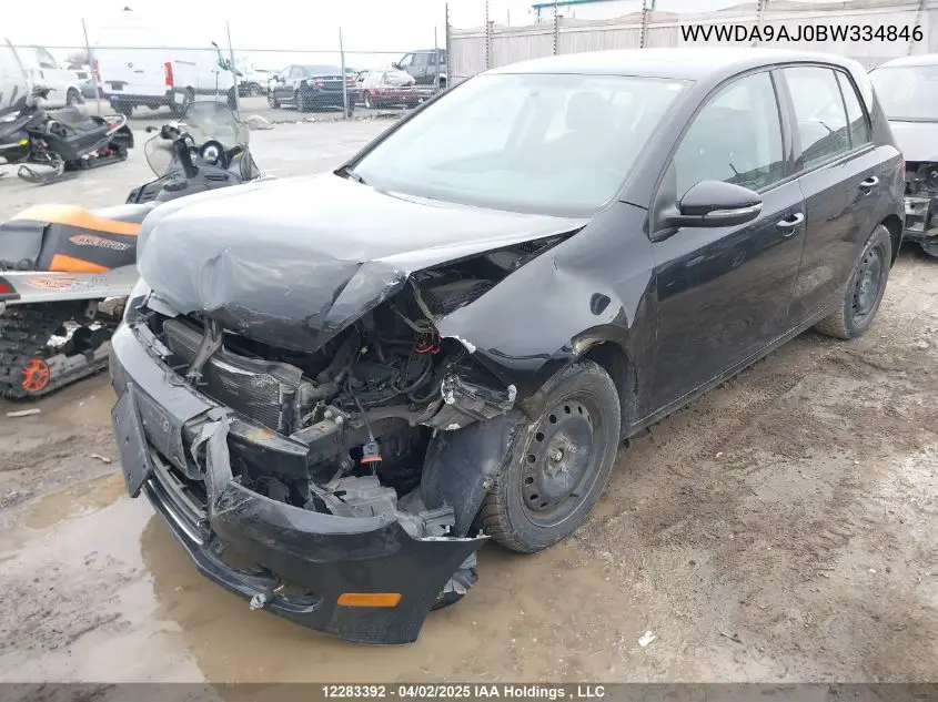 2011 Volkswagen Golf VIN: WVWDA9AJ0BW334846 Lot: 12283392
