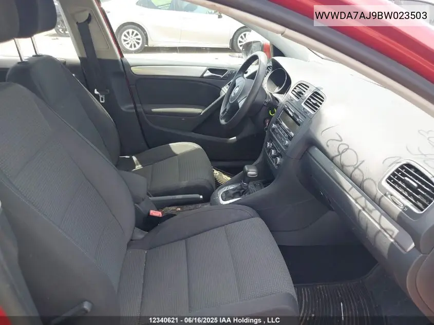 2011 Volkswagen Golf 2.5L Comfortline/2.5L Highline/2.5L Sportline/2.5L Trendline VIN: WVWDA7AJ9BW023503 Lot: 12340621