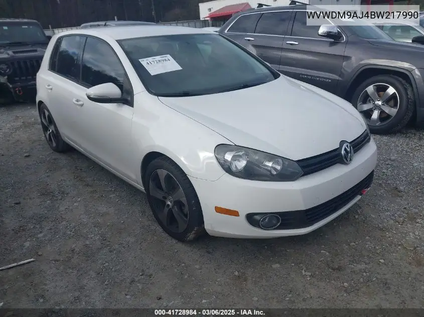 2011 Volkswagen Golf Tdi 4-Door VIN: WVWDM9AJ4BW217990 Lot: 41728984