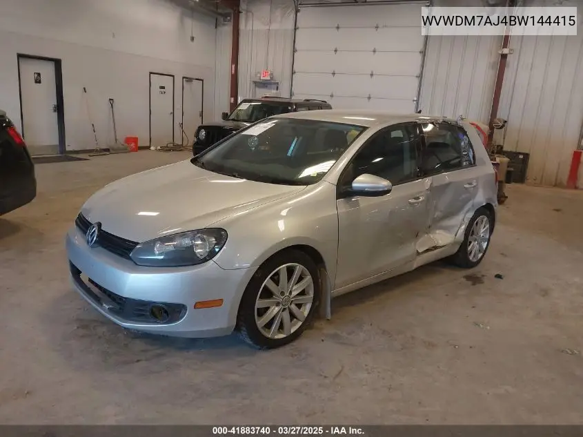 2011 Volkswagen Golf Tdi 4-Door VIN: WVWDM7AJ4BW144415 Lot: 41883740