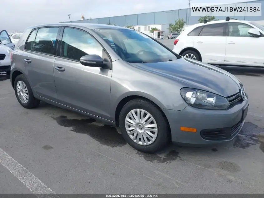 2011 Volkswagen Golf 2.5L 4-Door VIN: WVWDB7AJ1BW241884 Lot: 42097694