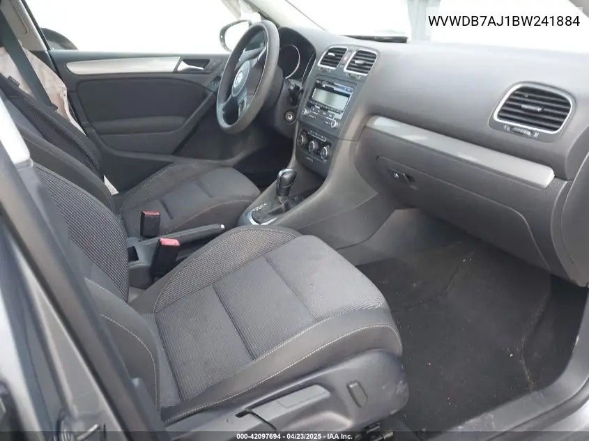 2011 Volkswagen Golf 2.5L 4-Door VIN: WVWDB7AJ1BW241884 Lot: 42097694