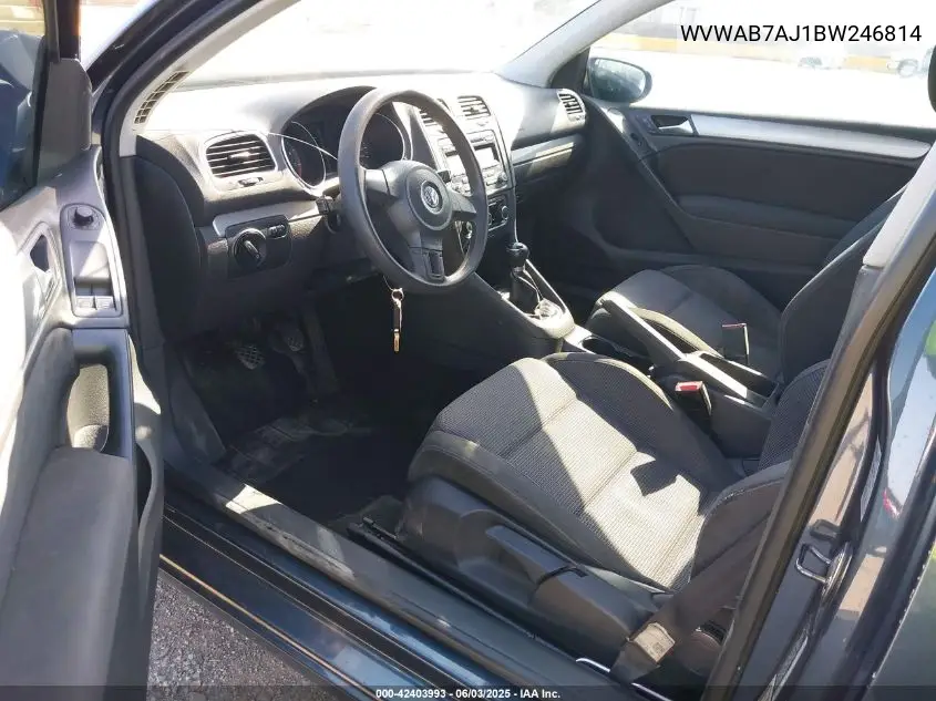 2011 Volkswagen Golf 2.5L 2-Door VIN: WVWAB7AJ1BW246814 Lot: 42403993