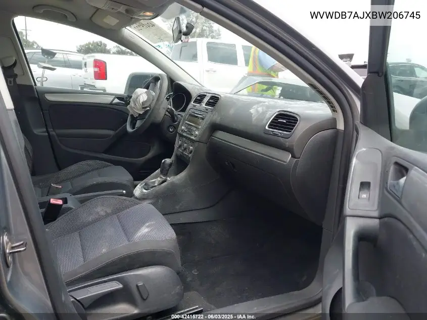 2011 Volkswagen Golf 2.5L 4-Door VIN: WVWDB7AJXBW206745 Lot: 42415722