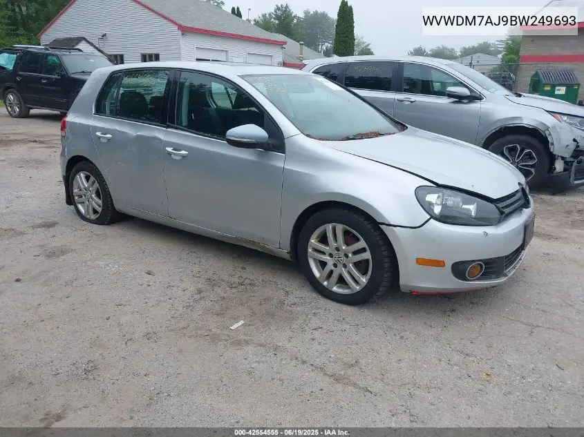 2011 Volkswagen Golf Tdi 4-Door VIN: WVWDM7AJ9BW249693 Lot: 42554555