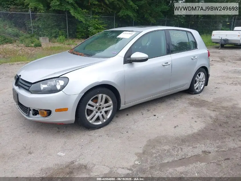 2011 Volkswagen Golf Tdi 4-Door VIN: WVWDM7AJ9BW249693 Lot: 42554555