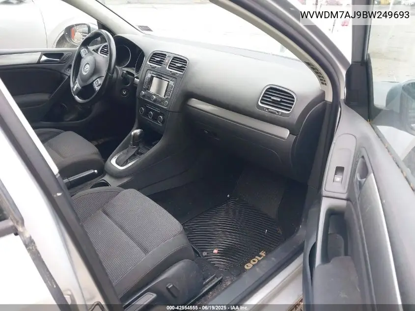2011 Volkswagen Golf Tdi 4-Door VIN: WVWDM7AJ9BW249693 Lot: 42554555