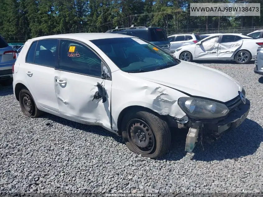 2011 Volkswagen Golf VIN: WVWDA7AJ9BW138473 Lot: 42637046