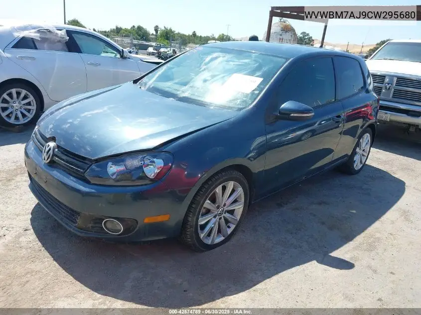 2012 Volkswagen Golf Tdi 2-Door VIN: WVWBM7AJ9CW295680 Lot: 42574789