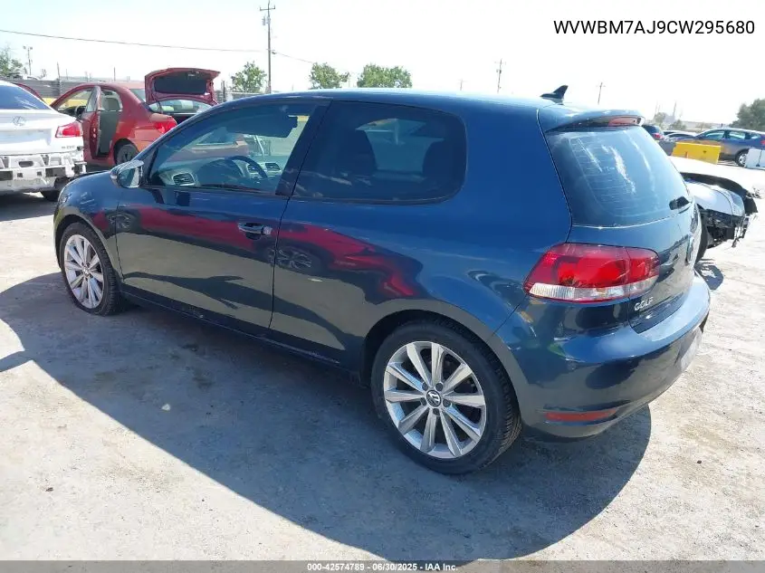 2012 Volkswagen Golf Tdi 2-Door VIN: WVWBM7AJ9CW295680 Lot: 42574789