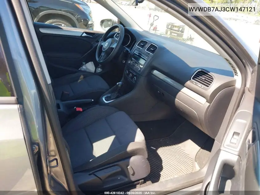 2012 Volkswagen Golf 2.5L 4-Door VIN: WVWDB7AJ3CW147121 Lot: 42618342