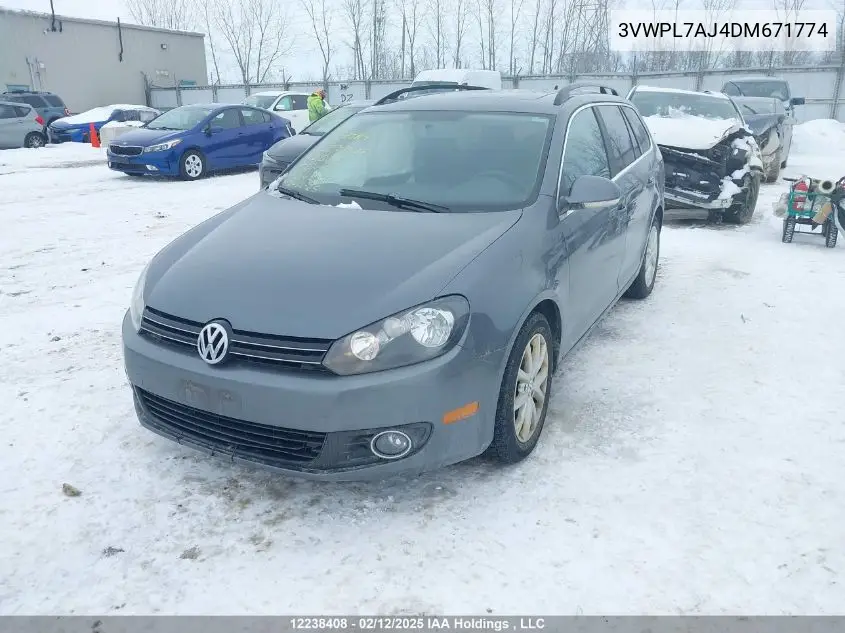 2013 Volkswagen Golf 2.0 Tdi Comfortline/2.0 Tdi Highline VIN: 3VWPL7AJ4DM671774 Lot: 12238408