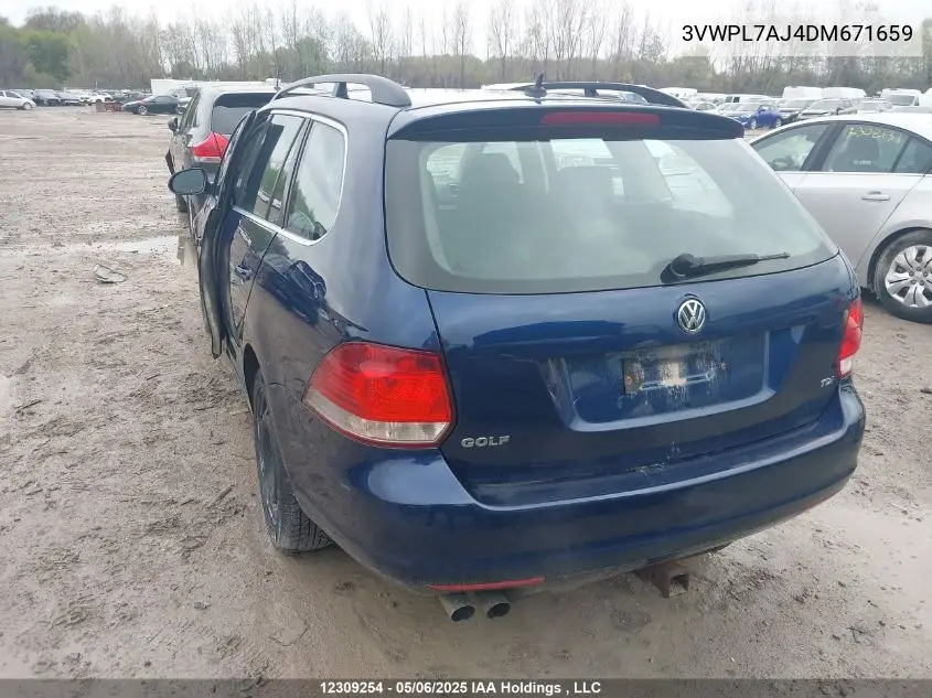 2013 Volkswagen Golf 2.0 Tdi Comfortline/2.0 Tdi Highline VIN: 3VWPL7AJ4DM671659 Lot: 12309254