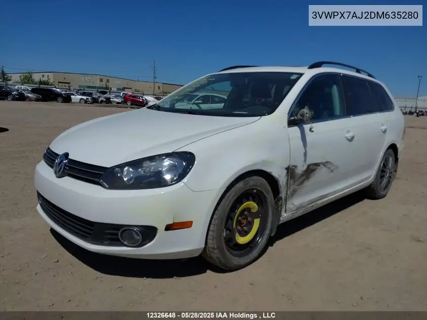 2013 Volkswagen Golf VIN: 3VWPX7AJ2DM635280 Lot: 12326648