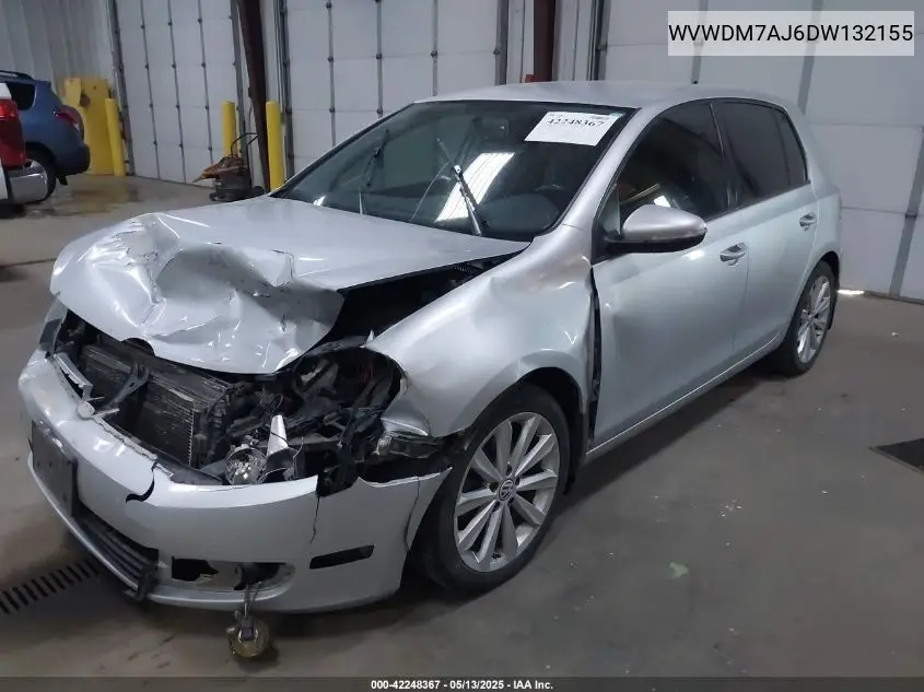 2013 Volkswagen Golf 2.0L Tdi 4-Door VIN: WVWDM7AJ6DW132155 Lot: 42248367