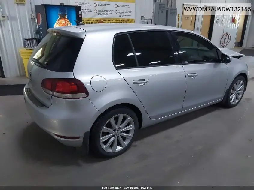 2013 Volkswagen Golf 2.0L Tdi 4-Door VIN: WVWDM7AJ6DW132155 Lot: 42248367