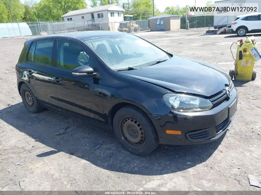 2013 Volkswagen Golf 2.5L 4-Door VIN: WVWDB7AJ8DW127092 Lot: 42253316