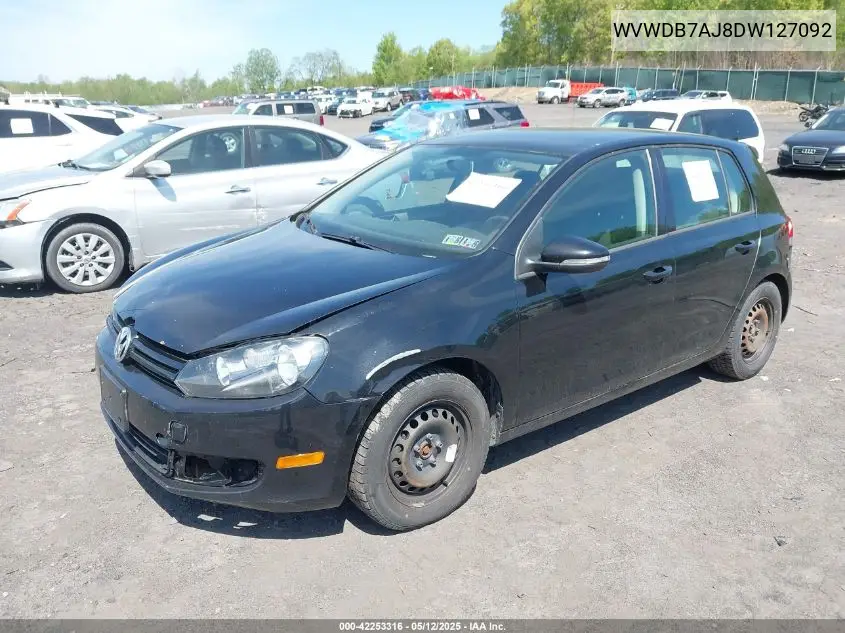 2013 Volkswagen Golf 2.5L 4-Door VIN: WVWDB7AJ8DW127092 Lot: 42253316