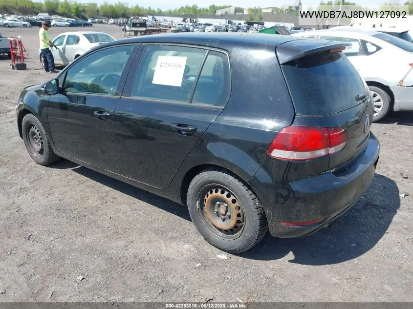 2013 Volkswagen Golf 2.5L 4-Door VIN: WVWDB7AJ8DW127092 Lot: 42253316
