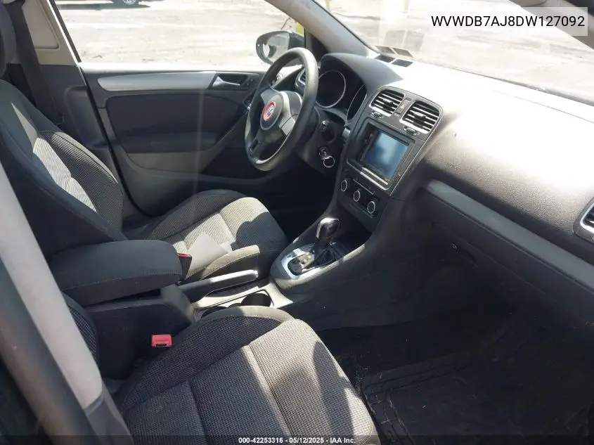 2013 Volkswagen Golf 2.5L 4-Door VIN: WVWDB7AJ8DW127092 Lot: 42253316
