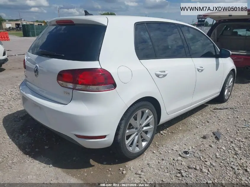 2013 Volkswagen Golf 2.0L Tdi 4-Door VIN: WVWNM7AJXDW050188 Lot: 42613512