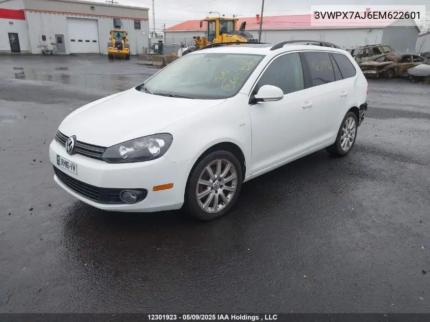 2014 Volkswagen Golf 2.5L Comfortline/2.5L Trendline/2.5L Wolfsburg Edition VIN: 3VWPX7AJ6EM622601 Lot: 12301923X