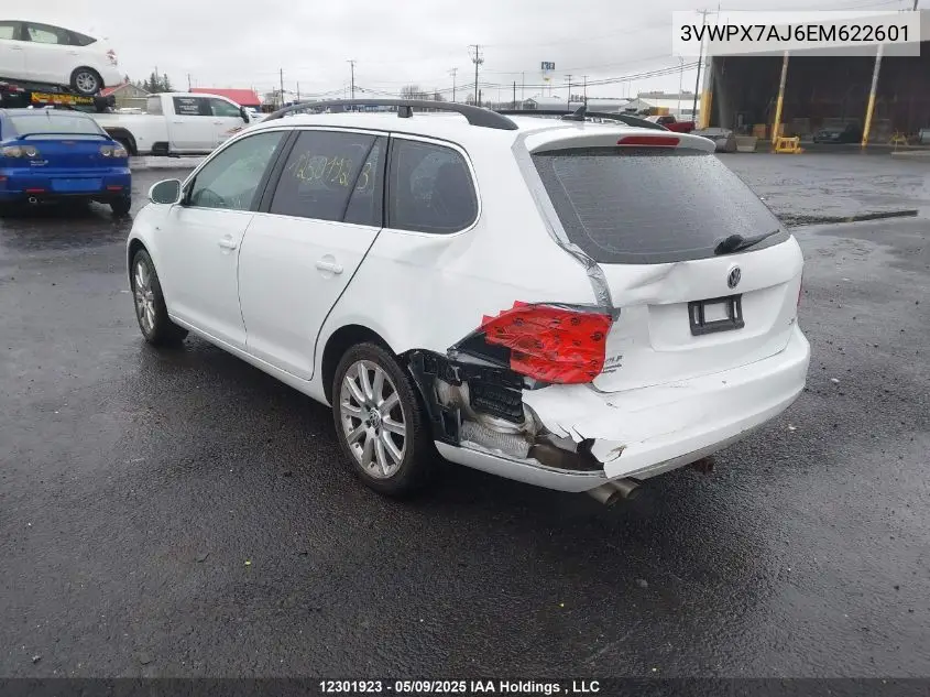 2014 Volkswagen Golf 2.5L Comfortline/2.5L Trendline/2.5L Wolfsburg Edition VIN: 3VWPX7AJ6EM622601 Lot: 12301923X