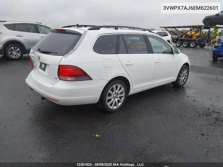 2014 Volkswagen Golf 2.5L Comfortline/2.5L Trendline/2.5L Wolfsburg Edition VIN: 3VWPX7AJ6EM622601 Lot: 12301923X