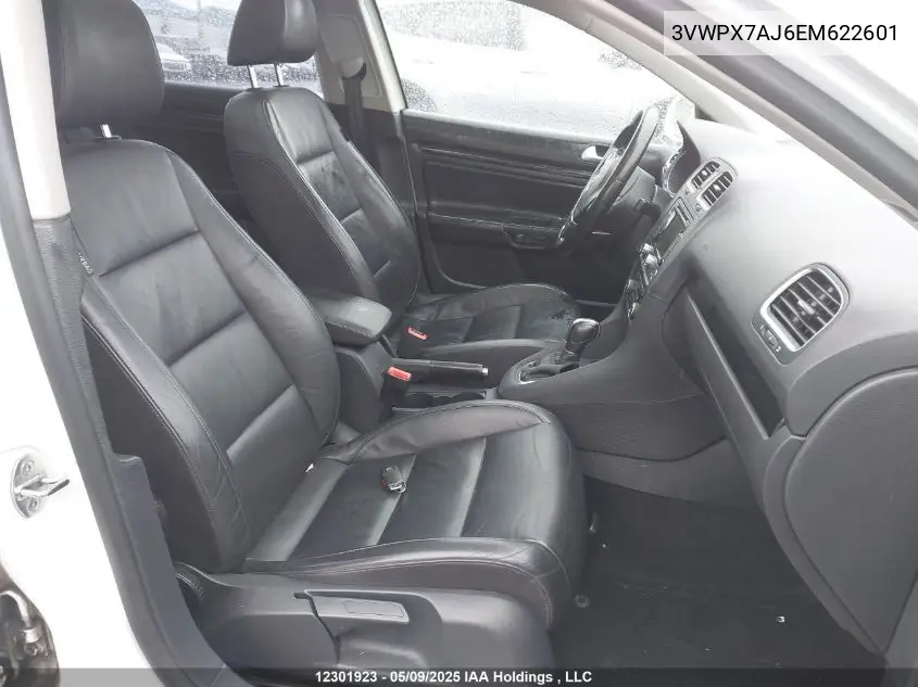 2014 Volkswagen Golf 2.5L Comfortline/2.5L Trendline/2.5L Wolfsburg Edition VIN: 3VWPX7AJ6EM622601 Lot: 12301923X