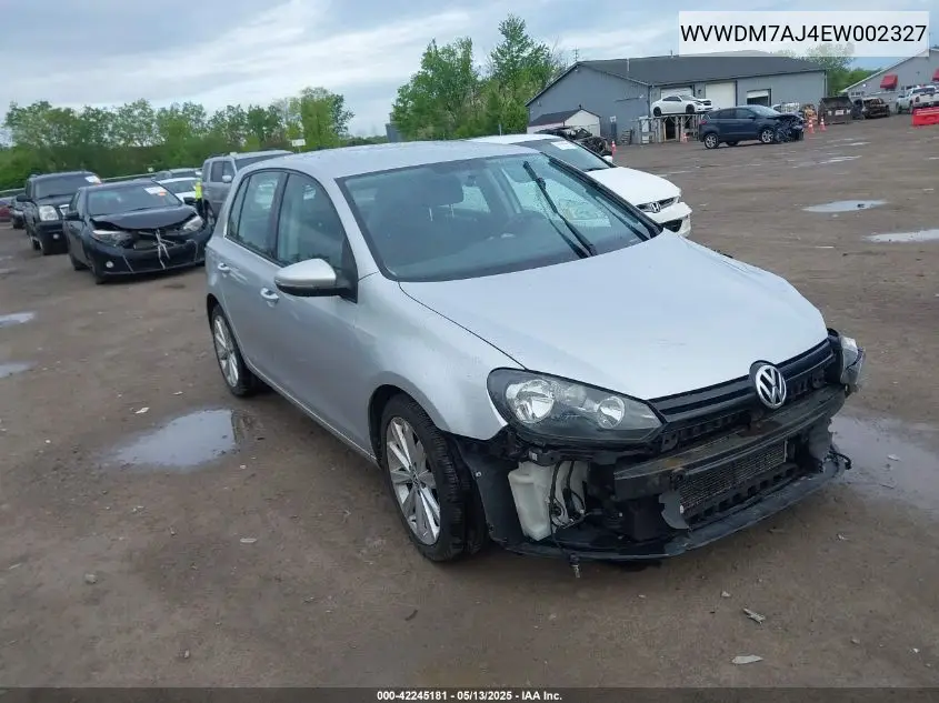 2014 Volkswagen Golf 2.0L Tdi VIN: WVWDM7AJ4EW002327 Lot: 42245181