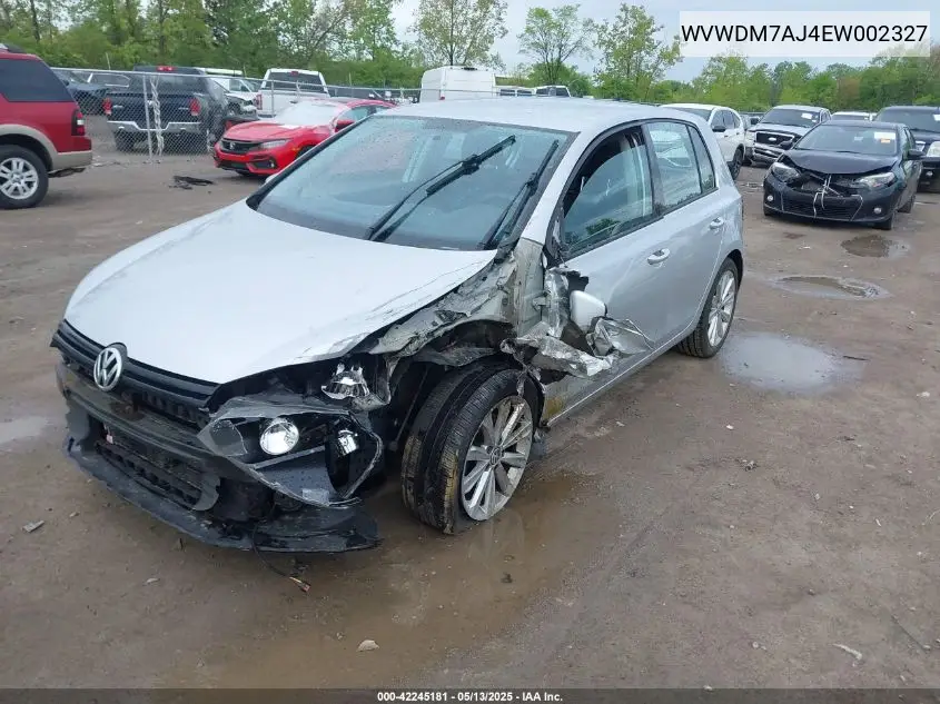 2014 Volkswagen Golf 2.0L Tdi VIN: WVWDM7AJ4EW002327 Lot: 42245181