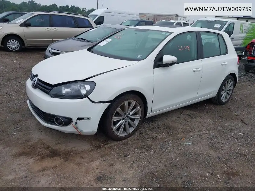 2014 Volkswagen Golf 2.0L Tdi VIN: WVWNM7AJ7EW009759 Lot: 42602648
