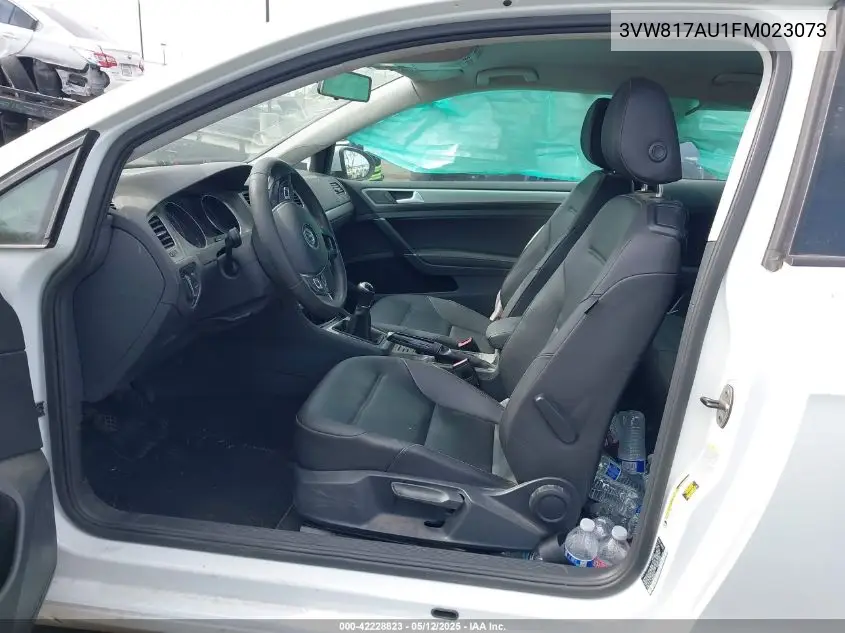 2015 Volkswagen Golf Tsi S 2-Door VIN: 3VW817AU1FM023073 Lot: 42228823