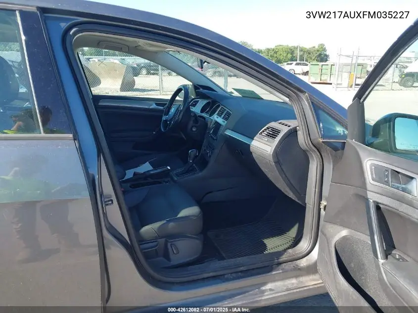 2015 Volkswagen Golf Tsi Se 4-Door VIN: 3VW217AUXFM035227 Lot: 42612082