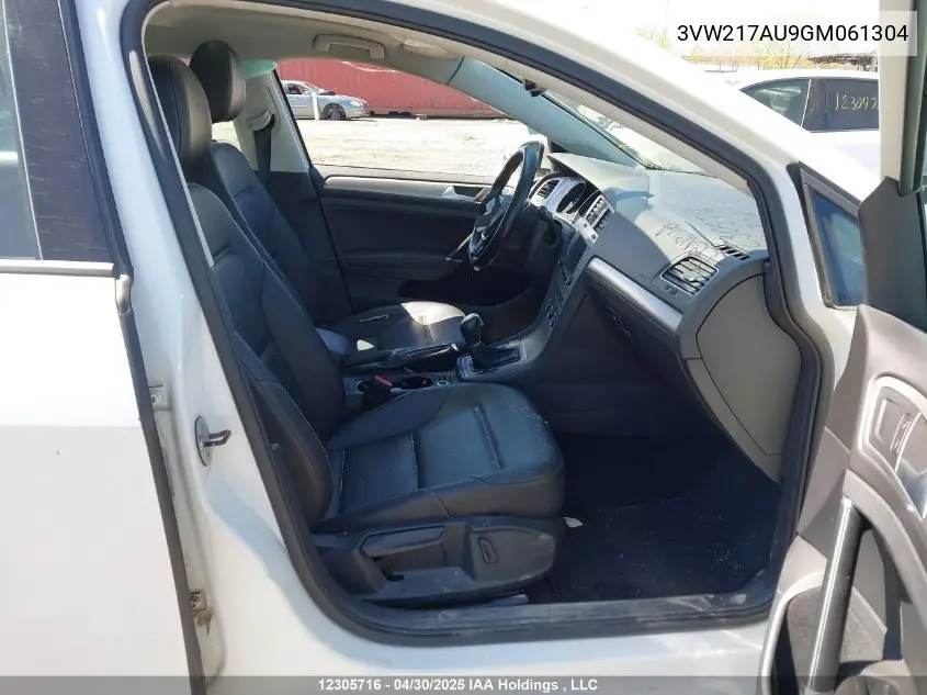 2016 Volkswagen Golf 1.8 Tsi Comfortline/1.8 Tsi Highline/1.8 Tsi Trendline VIN: 3VW217AU9GM061304 Lot: 12305716X