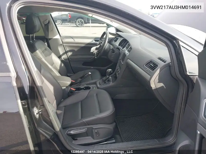 2017 Volkswagen Golf S/Wolfsburg/Se/Sel VIN: 3VW217AU3HM014691 Lot: 12295497