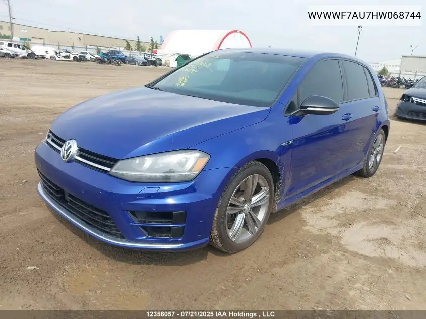 2017 Volkswagen Golf R VIN: WVWWF7AU7HW068744 Lot: 12356057