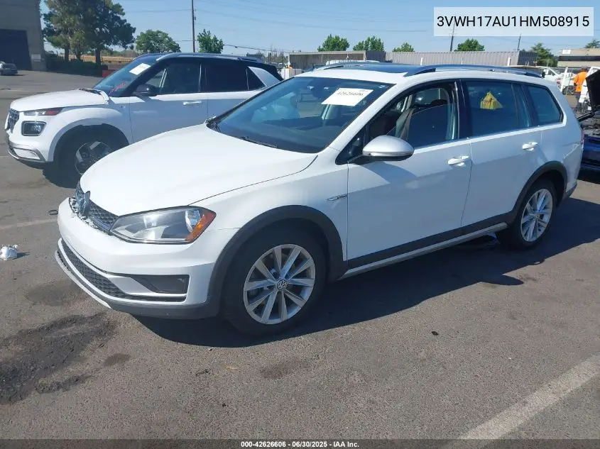 2017 Volkswagen Golf Alltrack Tsi S/Tsi Se/Tsi Sel VIN: 3VWH17AU1HM508915 Lot: 42626606