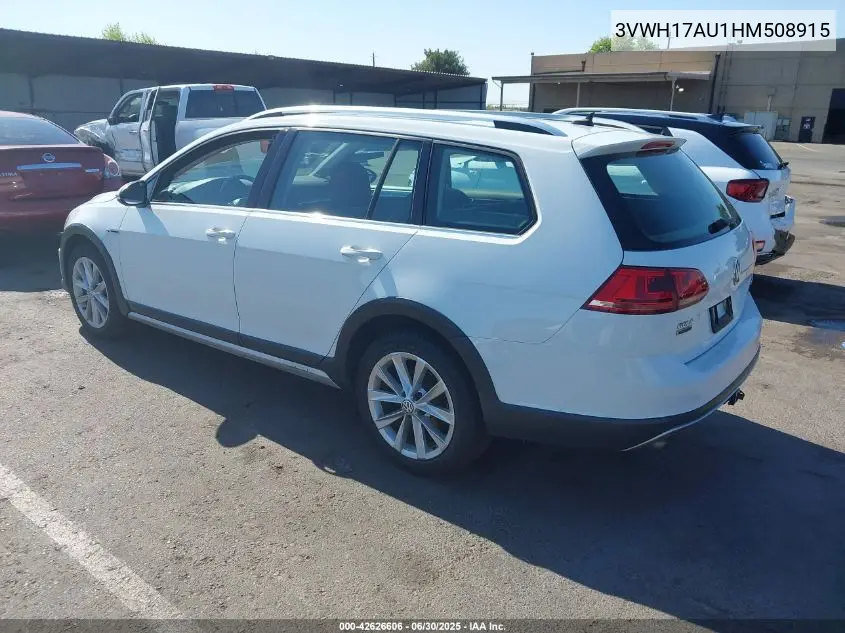 2017 Volkswagen Golf Alltrack Tsi S/Tsi Se/Tsi Sel VIN: 3VWH17AU1HM508915 Lot: 42626606