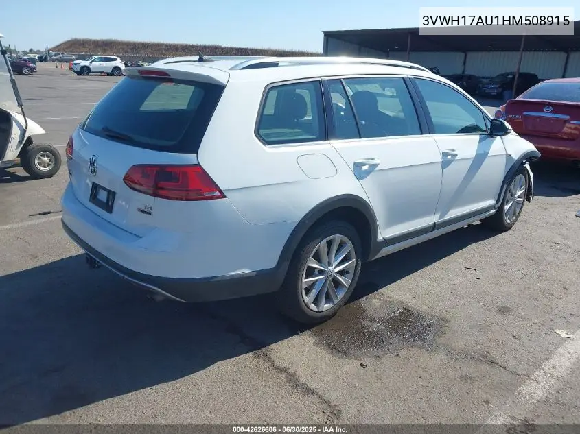 2017 Volkswagen Golf Alltrack Tsi S/Tsi Se/Tsi Sel VIN: 3VWH17AU1HM508915 Lot: 42626606