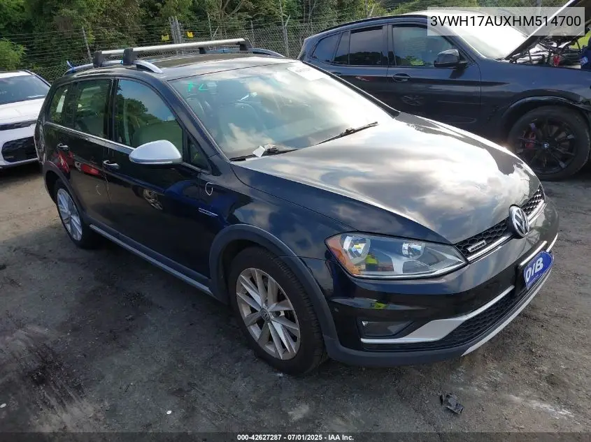2017 Volkswagen Golf Alltrack S/Se/Sel VIN: 3VWH17AUXHM514700 Lot: 42627287