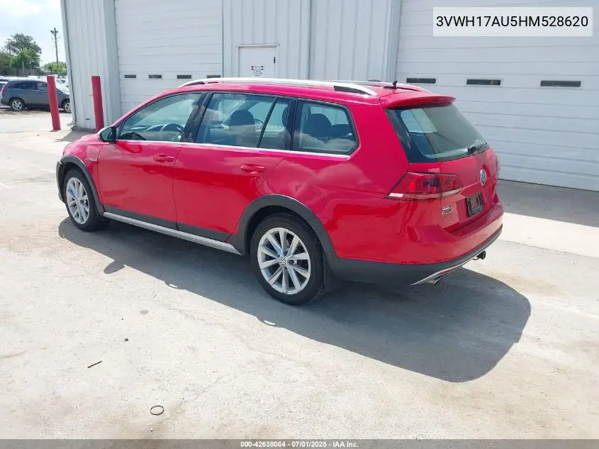 2017 Volkswagen Golf Alltrack Tsi S/Tsi Se/Tsi Sel VIN: 3VWH17AU5HM528620 Lot: 42638084