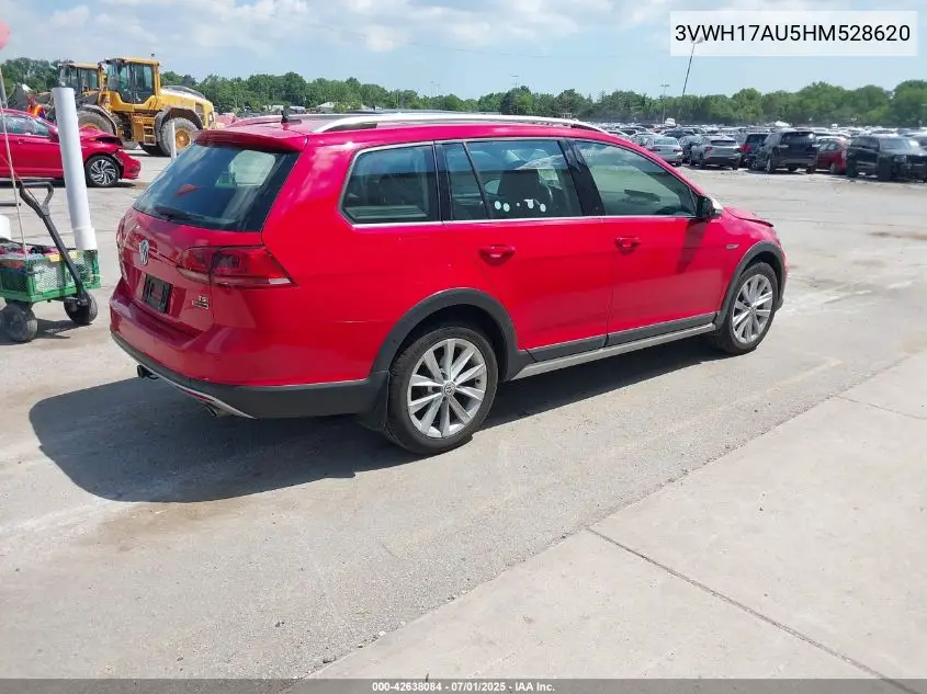 2017 Volkswagen Golf Alltrack Tsi S/Tsi Se/Tsi Sel VIN: 3VWH17AU5HM528620 Lot: 42638084