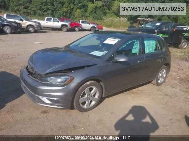 2018 Volkswagen Golf VIN: 3VWB17AU1JM270253 Lot: 12097963