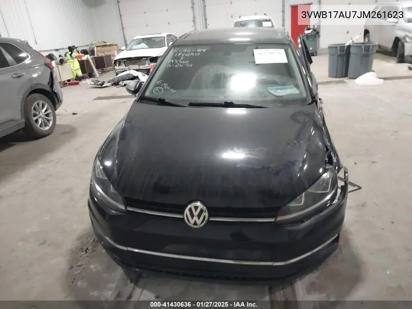 2018 Volkswagen Golf Tsi S/Tsi Se VIN: 3VWB17AU7JM261623 Lot: 41430636