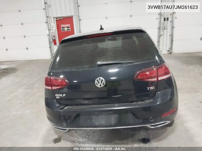 2018 Volkswagen Golf Tsi S/Tsi Se VIN: 3VWB17AU7JM261623 Lot: 41430636